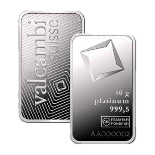 Valcambi Platinum Bars