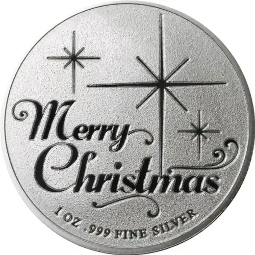 1 oz Silver Round Nativity Scene Merry Christmas (.999 Fine) (2)