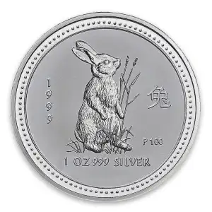 1999 1oz Australian Perth Mint Silver Lunar: Year of the Rabbit (2)