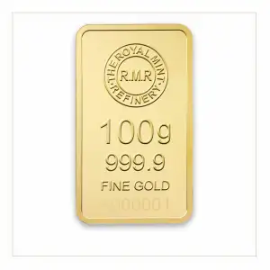 100g Royal Mint Refinery Minted Gold Bar (2)